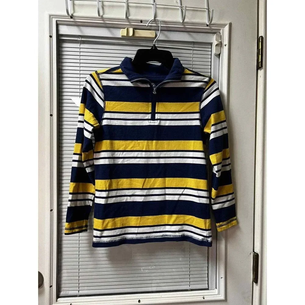 J. Khaki size medium boys long sleeve shirt striped ARD-A